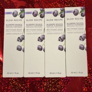 NIB Glow Recipe Mini Blueberry Bounce Gentle Cleanser 1 Oz X 4